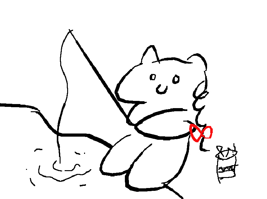 1girl a.i. beatani c: can fishing fishing_rod holding holding_fishing_rod o_o sitting smile