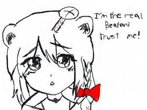 Rating: Safe / Score: 1 / Tags: 1girl beatani blush face looking_at_viewer sad screw triangle_mouth / User: bm