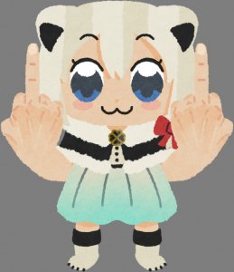 Rating: Safe / Score: 0 / Tags: 1girl :3 babytani double_middle_finger full_body looking_at_viewer middle_finger poptepipic raised_eyebrows / User: bm