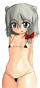 Rating: Questionable / Score: 1 / Tags: 1girl arms_behind_back beatani bikini blush cowboy_shot flat_chest loli looking_at_viewer micro_bikini navel smile standing stomach swimsuit thighs / User: bm