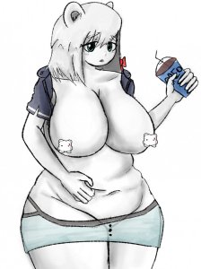 Rating: Questionable / Score: 0 / Tags: 1girl beatani blush breasts censor cowboy_shot cup fat fuwatani holding holding_cup huge_breasts navel oreo oreo_slush pubic_hair undersized_clothes / User: bm