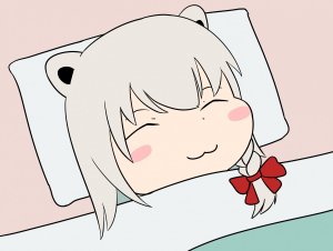 Rating: Safe / Score: 0 / Tags: 1girl :3 beatani blush closed_eyes face lying on_bed sleeping under_covers / User: bm