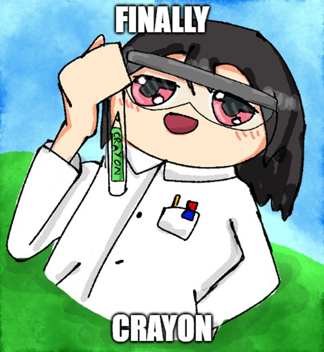 crayon lab_coat listener potato_risuna risuna