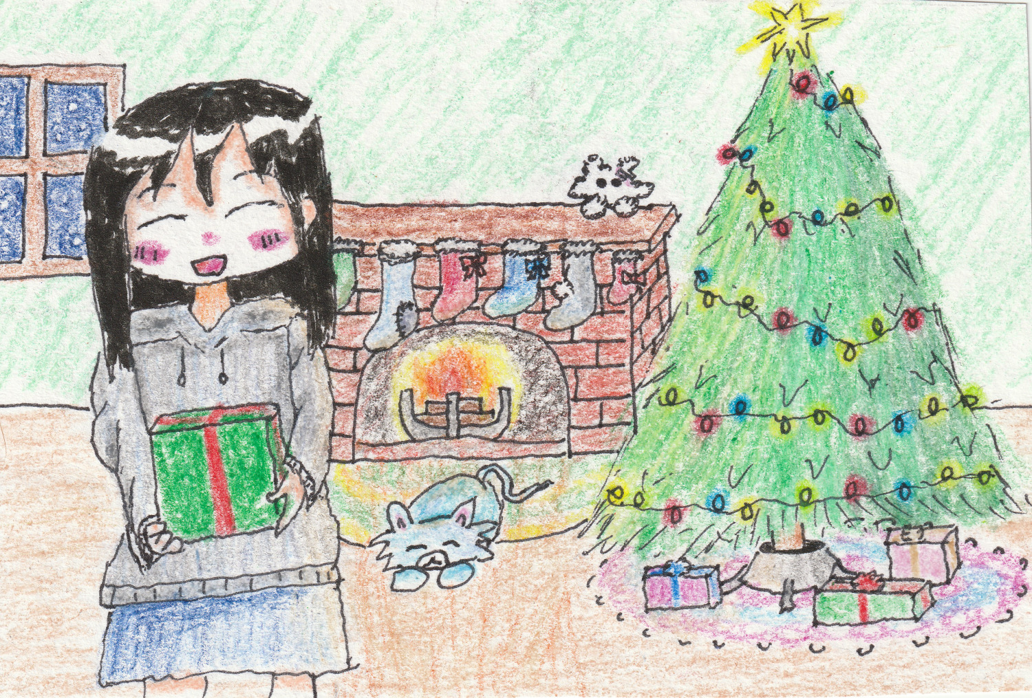 chimney christmas christmas_tree fuwatani gift_box gifts listener remote_kid risuna sock socks