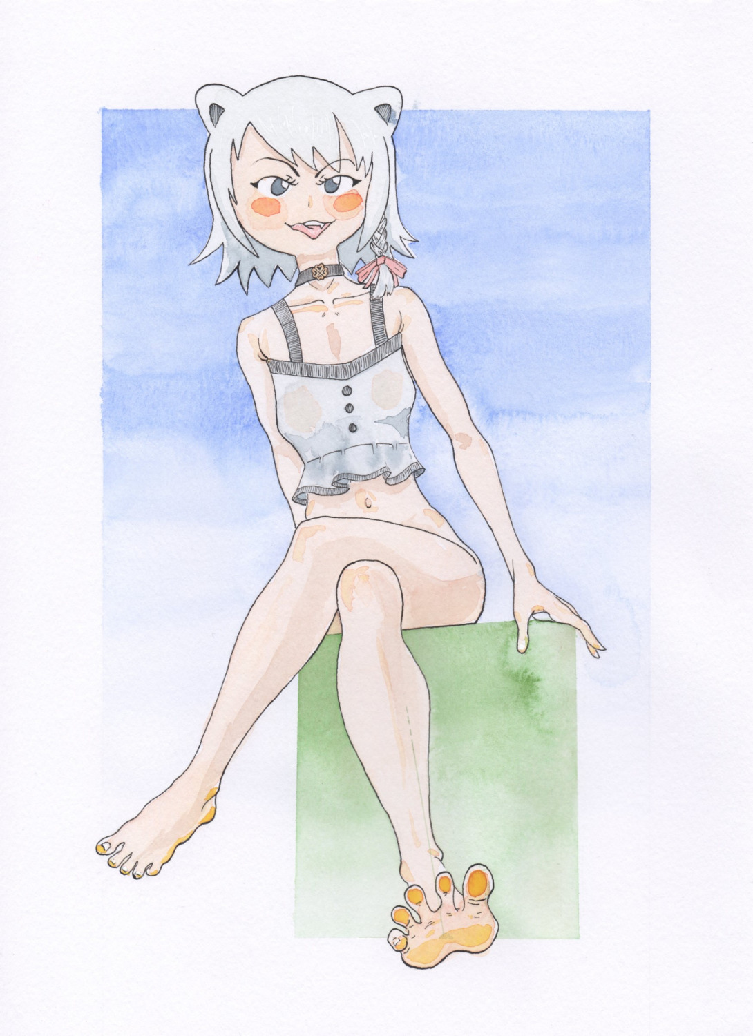 1st_anniversary beatani feet paper_(medium) watercolor