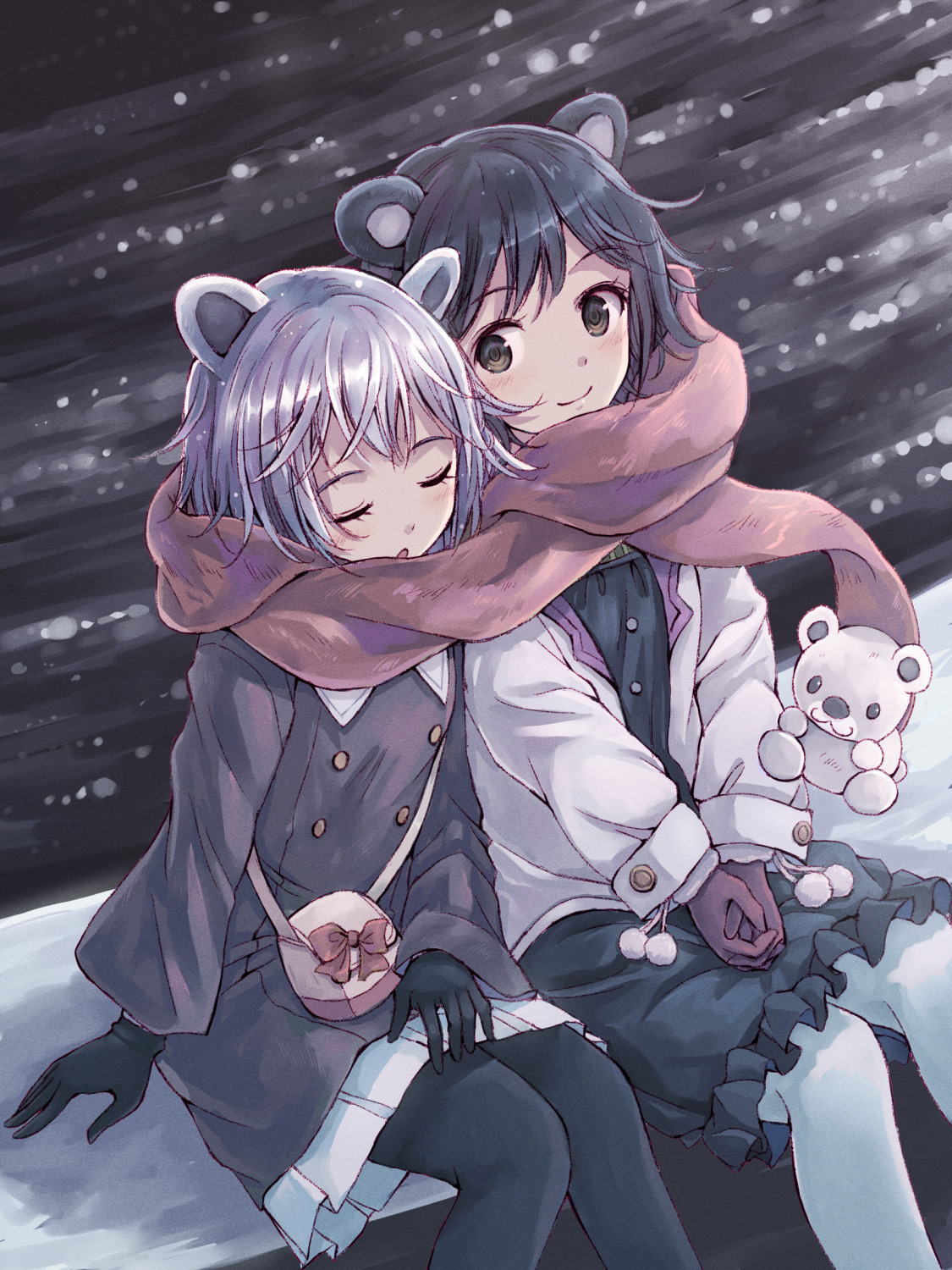 chihiro sisters snow winter