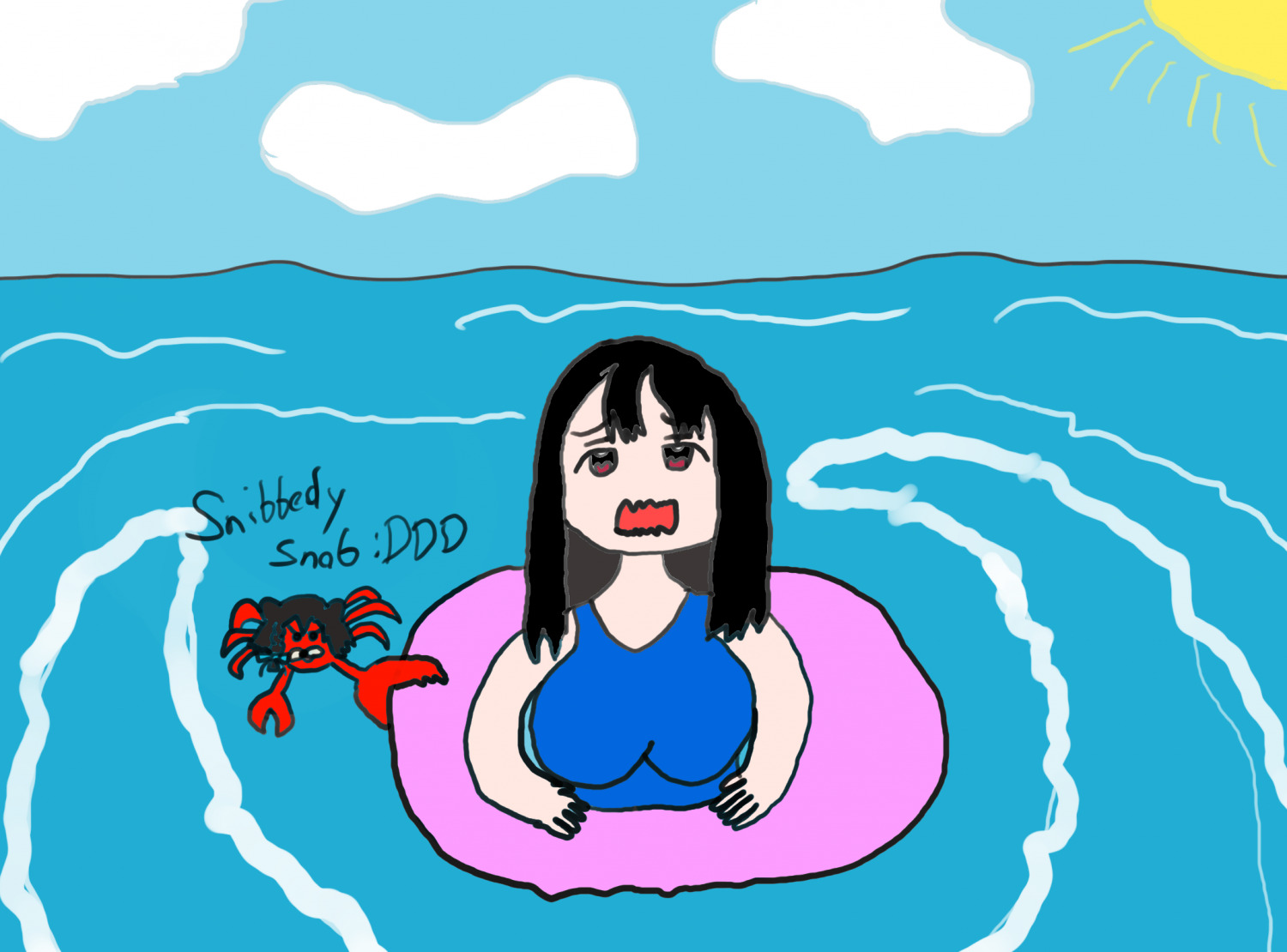 crab kani listener risuna spurdo swimming